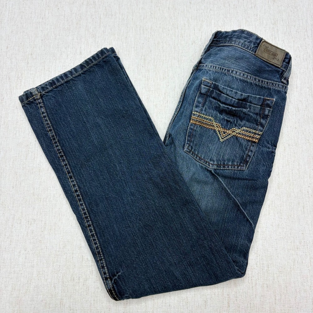 Urban Pipeline Slim Straight Jeans Boys Size 16 Dark Wash Denim Premium Cotton